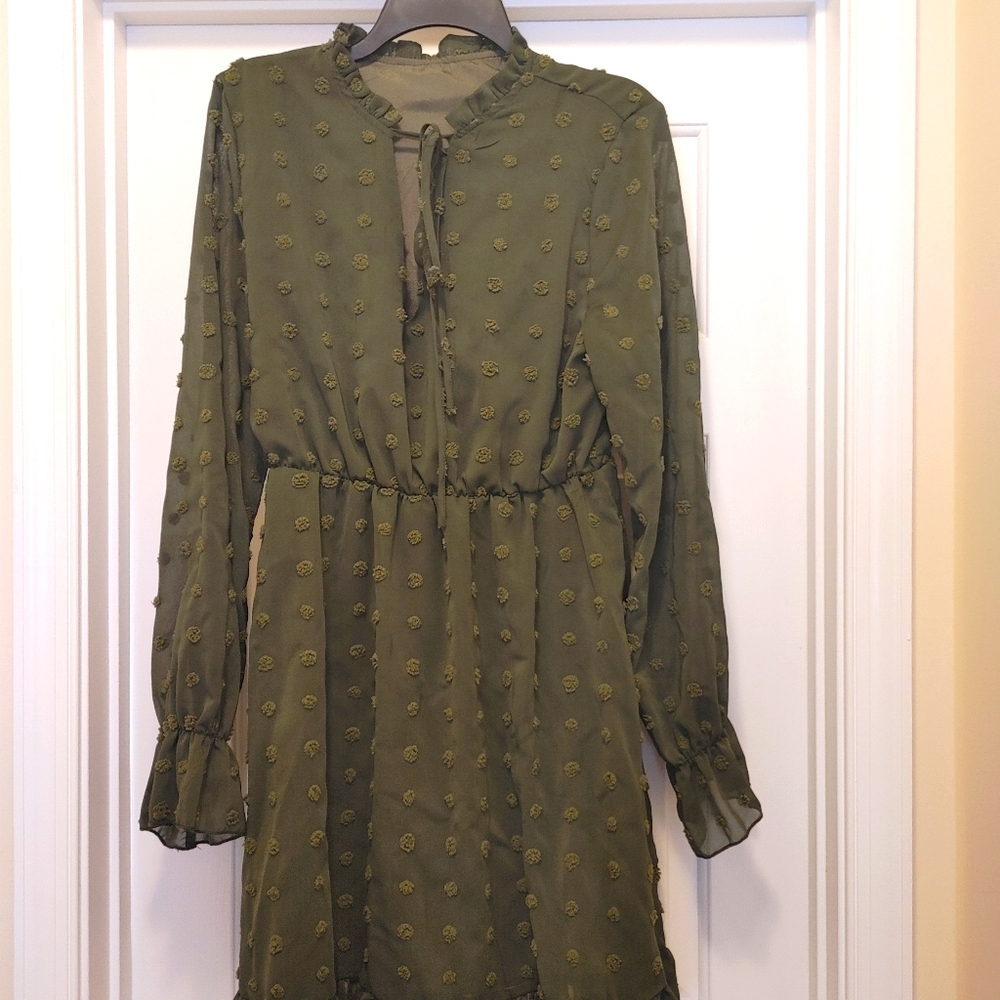Shein XL hunter green dress